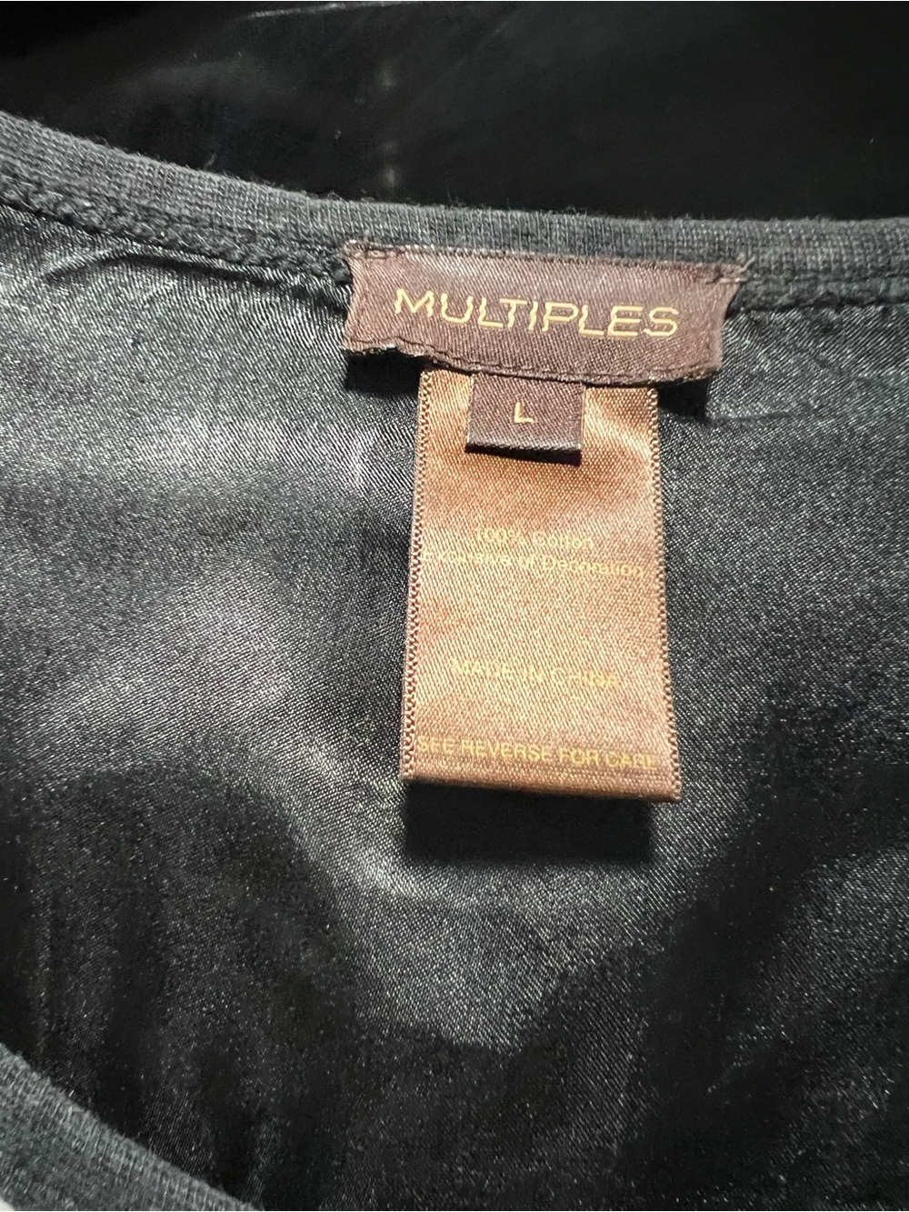 Multiples Multicolor Scroll-Print Round-Neck Top - Picture 2 of 4